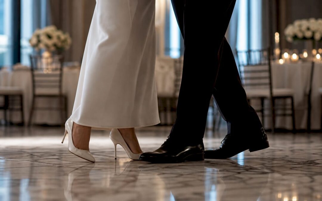 Couple rehearsing R&B soul wedding dance