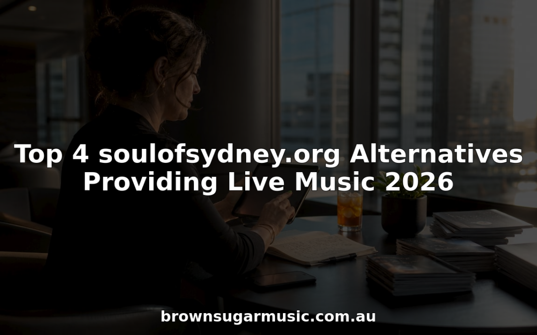 Woman planning live music event at café table
