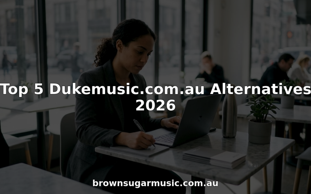 Event planner reviewing live music options on laptop